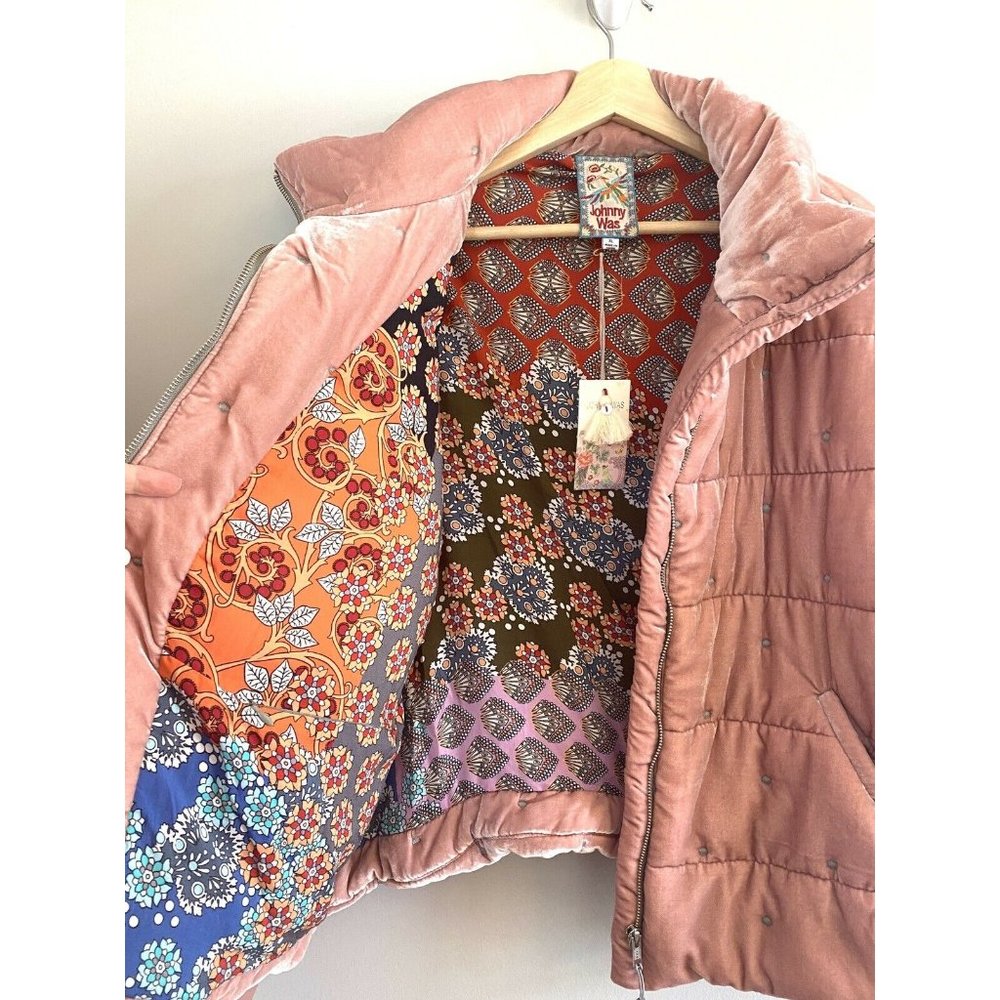 Johnny Was NWT Zaelia Silk-Blend Puffer Jacket - Picture 7 of 11